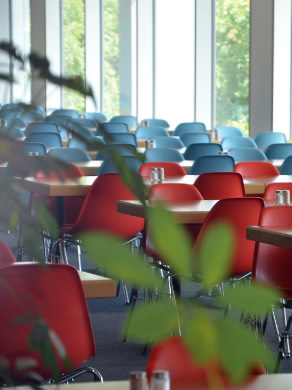 Designer: Stuehle Eames Plastic Side Chair und Tischuntergestelle Eames Tables von Ray und Charles Eames